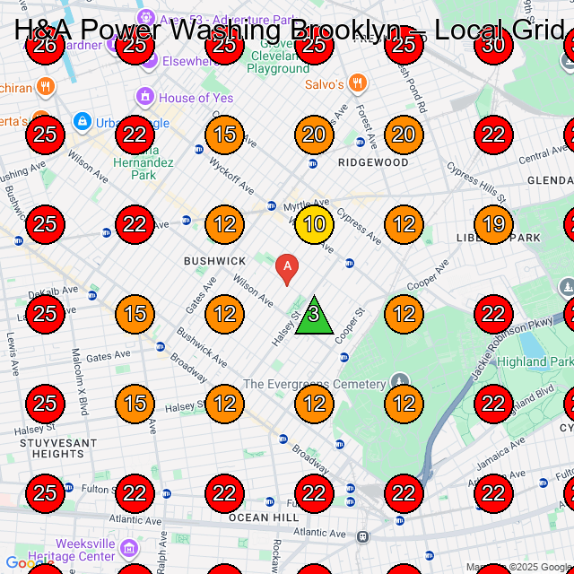 H&A Power Washing Brooklyn GeoGrid visibility map for Pressure Washing Service in Brooklyn